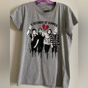 5 Seconds Of Summer Graphic Gray t-shirt